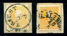 Österreich Ausgabe 1858 Briefstück - 1859 Freimarke 2 Kreuzer Type II, - Francobolli