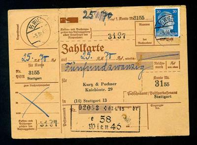 Partie Blelege Ostmark 1945 - dabei 7 Überroll-Belege, - Stamps