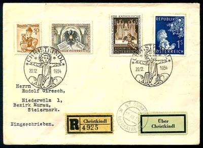 Partie Christkindl ab 1954, - Stamps