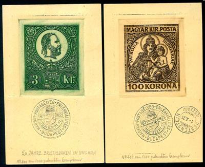Ungarn - 4 rekommandierte Sonderkarten - Briefmarken
