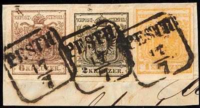 Briefstück - Österr. Nr. 4H III + 2H IIIa + 1H Ib, - Briefmarken