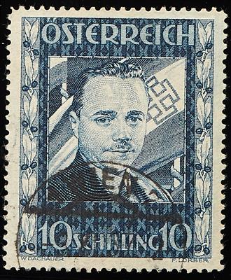 Ö 1. Rep gestempelt - 1936 10 Schilling Dollfuss mit Brückenstempel von Wien, - Kožešiny Známky