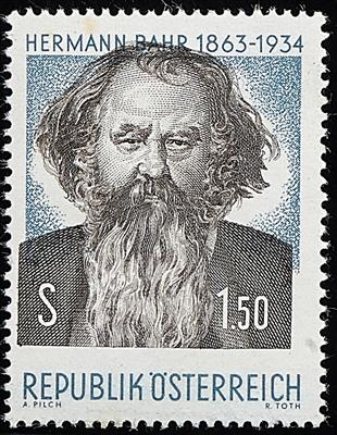 Ö 2. Rep ** - 1963 Hermann Bahr Sondermarke mit sehr markanter Verschiebung des Schwarzdruckes(PasserVerschiebung), - Stamps