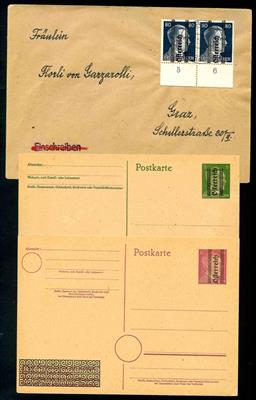 Österr. 1945 - Grazer Aushilfsausg. 80 Pfg. Paar - Briefmarken