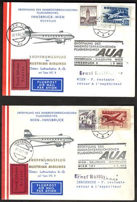 Poststück - Österr. 1962/63 - Flugpostbelege Airogramme zu 2,40 bzw. 2,80 bzw. 4,20S, - Kožešiny Známky