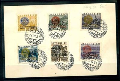 Poststück - Österr. Rotarier mit passenden - Stamps