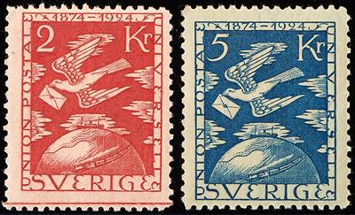 Schweden ** - 1924 UPU Serie komplett, - Kožešiny Známky