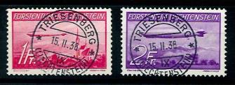Liechtenstein gestempelt - 1936 Zeppelinmarken - Známky