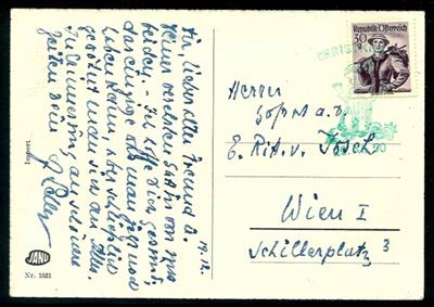 Poststück - Christkindl 1950, - Francobolli