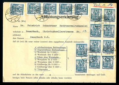 Poststück - Partie frankierte, gefaltet Postformulare aus Oberösterreich - Briefmarken