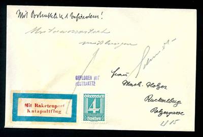 Schmiedl - Raketenpost: Unterwasser - Katapultrakete UK 1 aus 1933, - Briefmarken