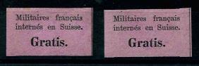 Schweiz */(*) - 1871 Portofreiheitsmarke für interniertes französisches Militär, - Francobolli