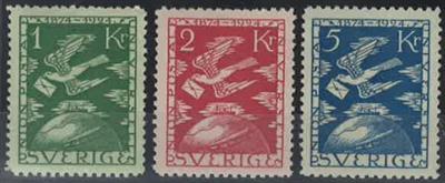 Schweden ** - 1924 UPU 3 Spitzenwerte - Briefmarken