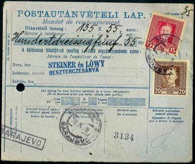 Bosnien Poststück - 1918 Ungar. Postanweisung - Stamps