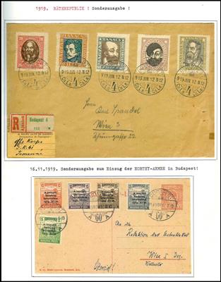 Partie Poststücke Ungarn ab Monarchie - u.a. Ganzsachen, - Známky