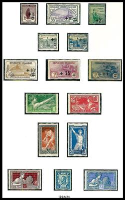 **/*/(*) - Sammlung Frankreich ab ca. 1922, - Briefmarken