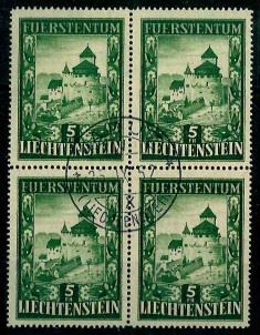 gestempelt - Liechtenstein Nr. 309 im Viererbl., - Známky