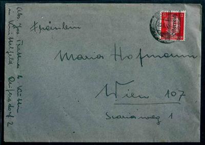 Österr. 1945 - 12 Pfg. Grazer auf Kuvert von Knittelfeld nach Wien vom 20.6. 1945, - Stamps