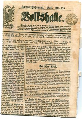 Österr. Zeitungsstempel 1850: CONTROLLSTEMPEL FÜR ZEITUNGEN Wi - Známky