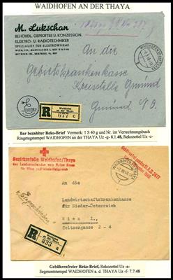 Poststück/Briefstück - Partie Heimatbelege meist Waidhofen/Thaya ab Vorphila, - Známky