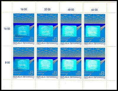 ** - Österr. 1969/1995 - div. Blöcke u. Kleimnbgn. in  Schwarzdr. m. den orign. Marken bzw. Blöcken, - Briefmarken