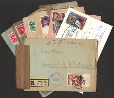 Partie Belege Österr. 1945 (12Stück) und - Briefmarken