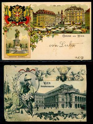 Ansichtkarten Wien vorwiegend Kirchen ab 1893, - Briefmarken