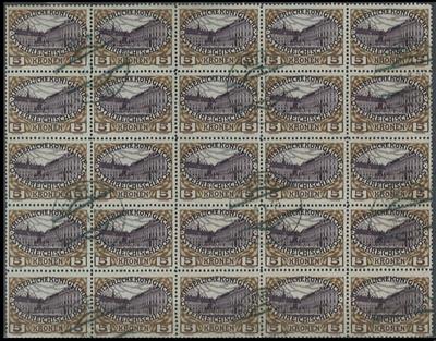 Österreich gestempelt - 1908 5 Kronen im 25er Bogen, - Stamps