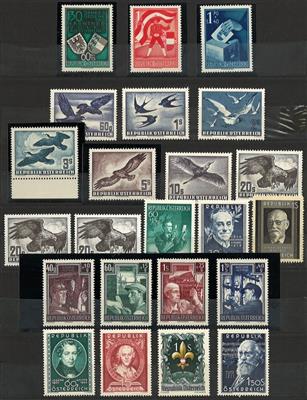 ** - Kl. Partie Österr. II. Rep. mit Kärnten - Flug 1950/53 - Wiederaufbau II - 10Jahre Rep., - Stamps