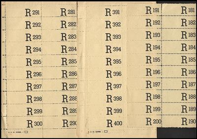 ** - Österr. 1945 - Partie Not- Rekozettel, - Briefmarken