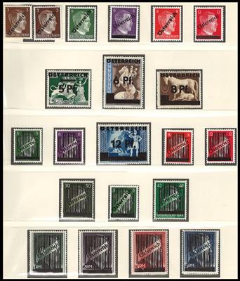 ** - Österreich 1945 Wiener Aufdruckausgabe und kl. Grazer, - Stamps