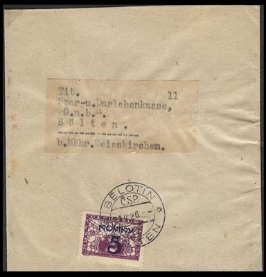 CSR Poststück - 1926 Privat gezähnte - Briefmarken