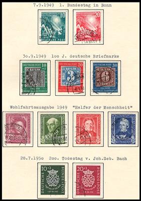 gestempelt - Sammlung BRD ca. 1949/1987 - u.a. auch Poststücke, - Známky