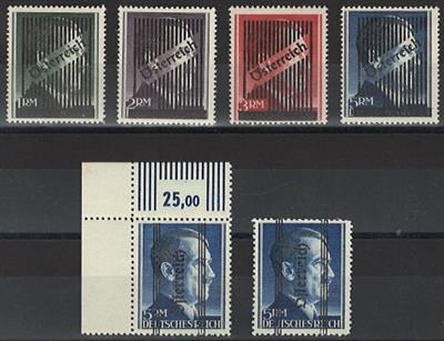 Ö 2. Rep ** - 1945 Wiener Markwerte und 2x Grazer 5 RM, - Francobolli