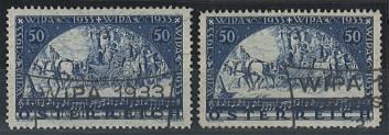 Ö gestempelt - 1933 WIPAmarke glatt - Stamps