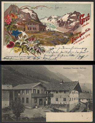 Partie AK Tirol u.a. mit Innsbruck - Waidring - Gasthaus Praxmar in Sellrain, - Známky