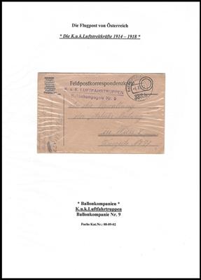 Poststück - Österr. 1914 - 1918 K. u. K. Luftstreitkräfte - Známky