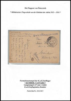 Poststück - Österr. 1915 - 1918 militär. Flugverkehr - Briefmarken