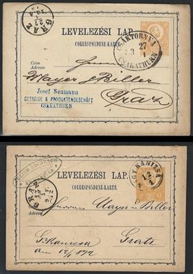Poststück - Partie Poststücke Ungarn meist Monarchie mit viel Ganzsachen, - Stamps