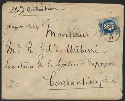 ö levante Poststück - 1853/86 Alexandrien: 5 gute Belege, - Briefmarken