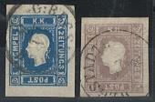 Ö Zeitungsmarken 1858 gestempelt - Nr.16a und Nr.17a, - Stamps