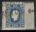 Österreich Zeitungsmarke 1858 Briefstück - 1,05 Kreuzer blau auf kleinem Adresszettel-Stück, - Známky