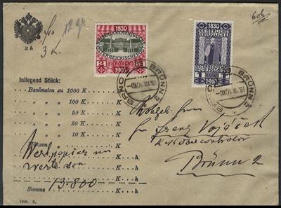 Poststück - Österr. 1910, - Francobolli