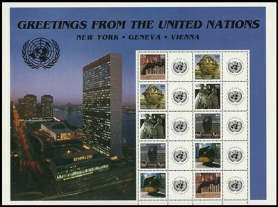**/gestempelt/Poststück - Reichh. Partie UNO WIEN/GENF/N. Y. mit vielen modernen Ausg., - Briefmarken