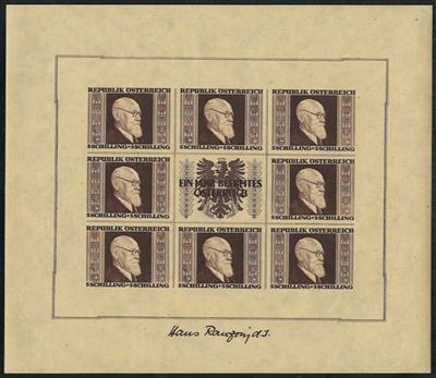 ** - Österr. - RENNERBLOCK, - Briefmarken