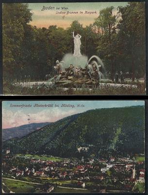 Ansichtskarten Poststück - 1900/30 Partie - Briefmarken