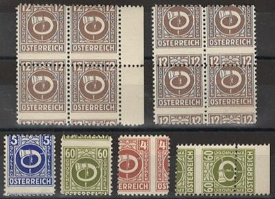 ** - Österr. 1945 - Kl. Partie Verzähnungen Wappenausg., - Briefmarken