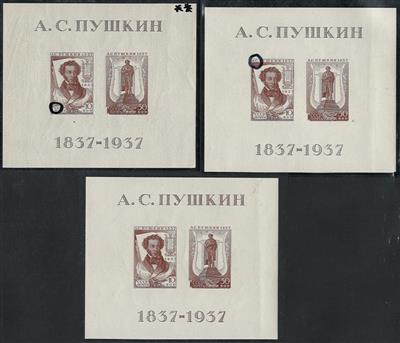 **/gestempelt/Poststück - Kl. Partie Blockausgaben Sowjetunion, - Briefmarken
