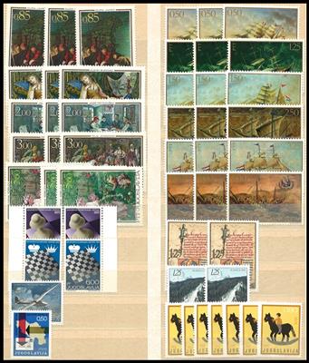 ** - Partie Dubl. Jugosl. ca. 1961/1975, - Briefmarken