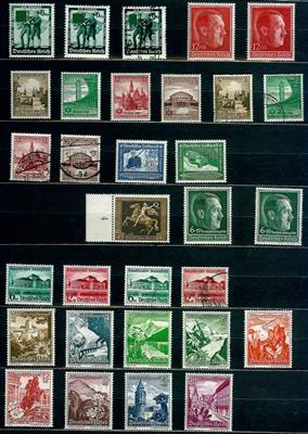 ** - Sammlung D.Reich 1938/1945 dazu div. Werte gestempelt und etwas Poststück, - Briefmarken